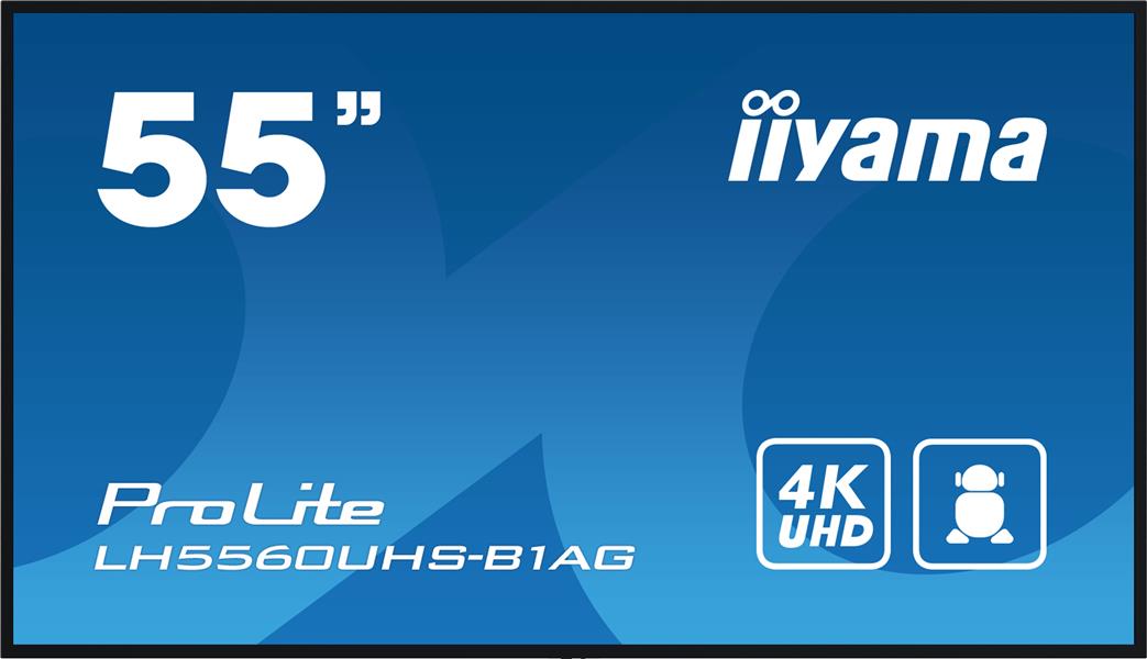 iiyama PROLITE Digitaal A-kaart 139,7 cm (55"") LED Wifi 500 cd/m² 4K Ultra HD Zwart Type processor Android 11 24/7