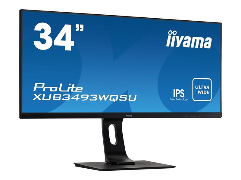 iiyama ProLite XUB3493WQSU-B1 computer monitor 86,4 cm (34"") 3440 x 1440 Pixels UltraWide Quad HD LED Flat Mat Zwart
