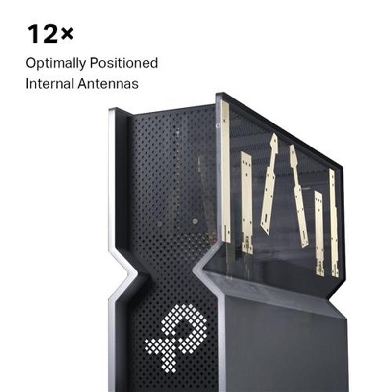 TP-Link Archer BE900 draadloze router Multi-Gigabit Ethernet Quad-band (2.4 GHz / 5 GHz-1 / 5 GHz-2 / 6 GHz) Zwart, Grijs
