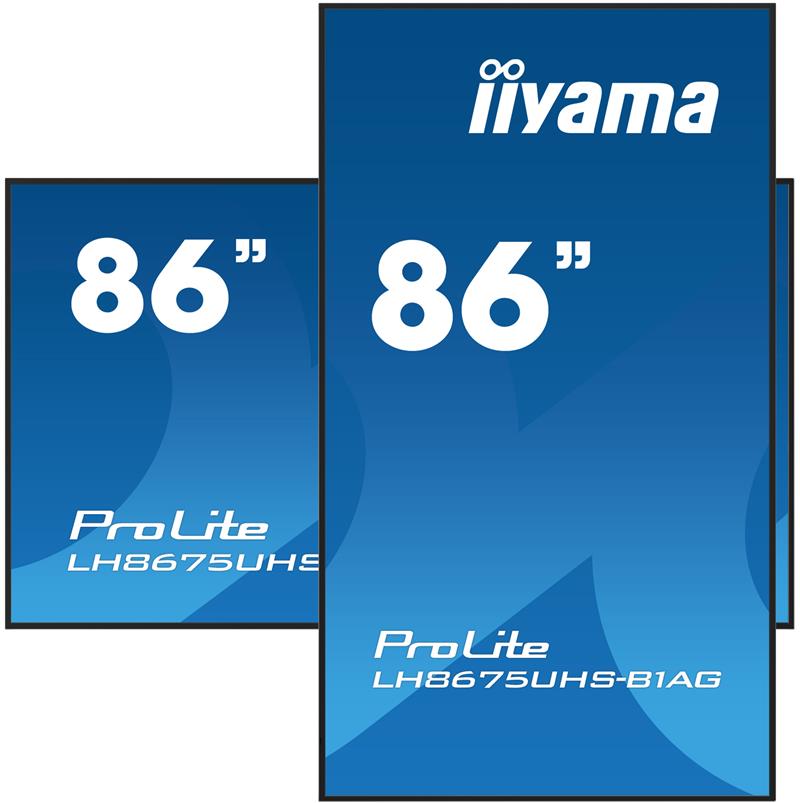 iiyama ProLite Digitale signage flatscreen 2,17 m (85.6"") LCD Wifi 500 cd/m² 4K Ultra HD Zwart Type processor Android 11 24/7