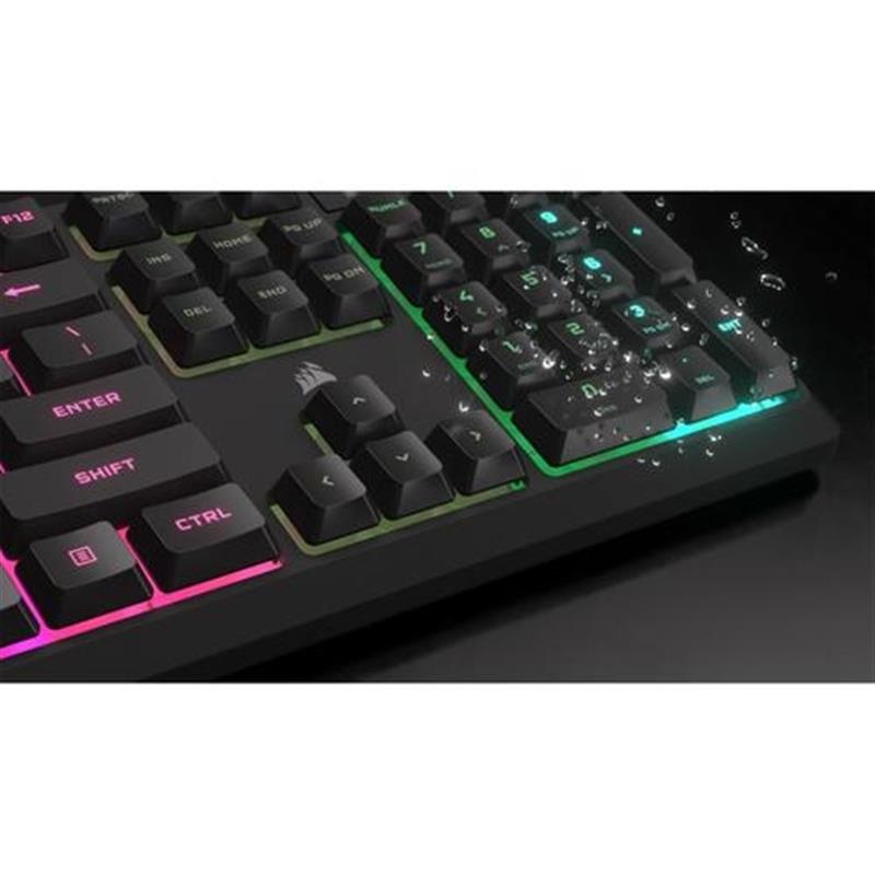 Corsair K55 CORE RGB toetsenbord USB QWERTY US International Grijs