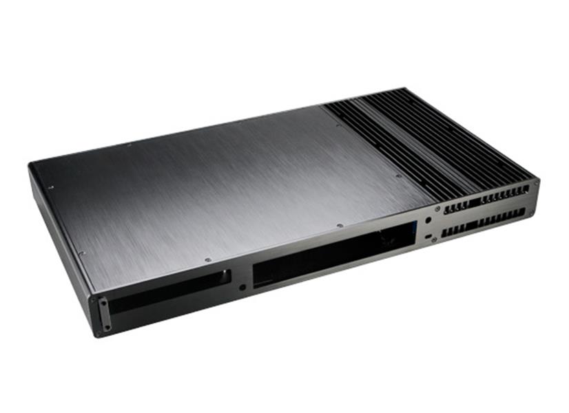 Akasa Galileo TU Fanless Slim 1U Thin Mini ITX Case 2 x 2 5 Removable SSD HDD and PCIe slot support 1U mounting options