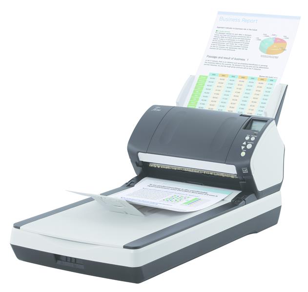 Fujitsu fi-7260 Flatbed-/ADF-scanner 600 x 600 DPI A4 Zwart, Wit