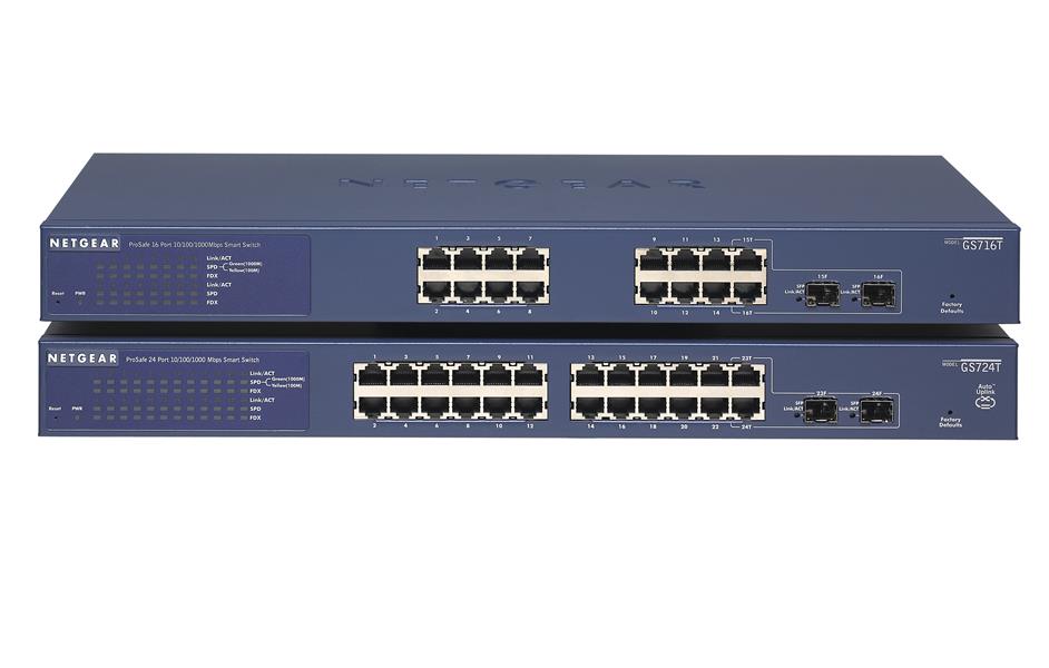Netgear ProSAFE Smart Switch - GS716T - 16 Gigabit Ethernet poorten