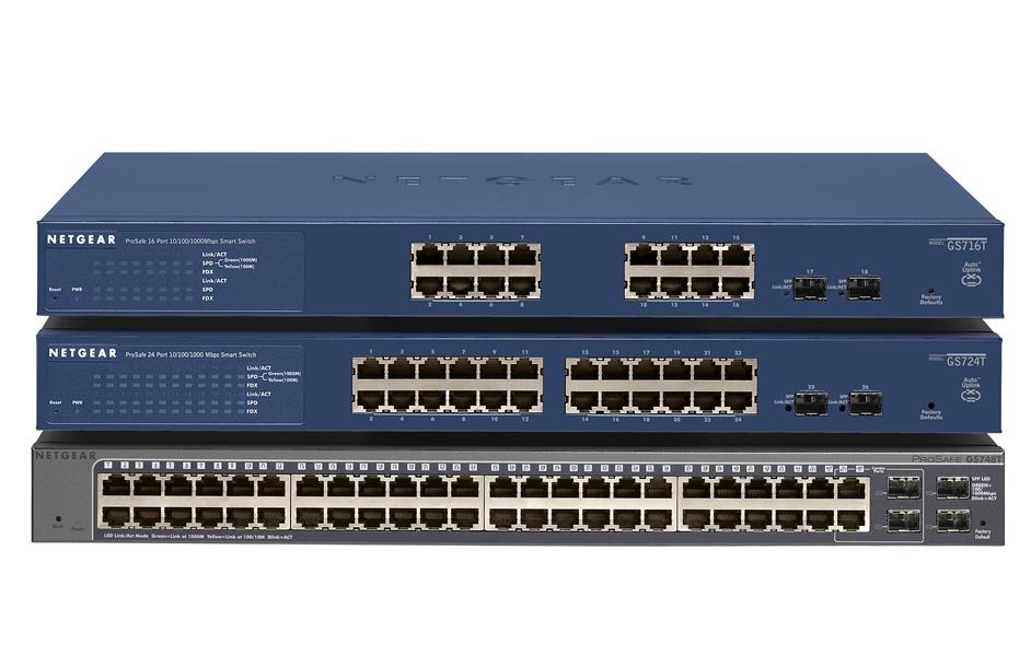 Netgear ProSAFE Smart Switch - GS716T - 16 Gigabit Ethernet poorten