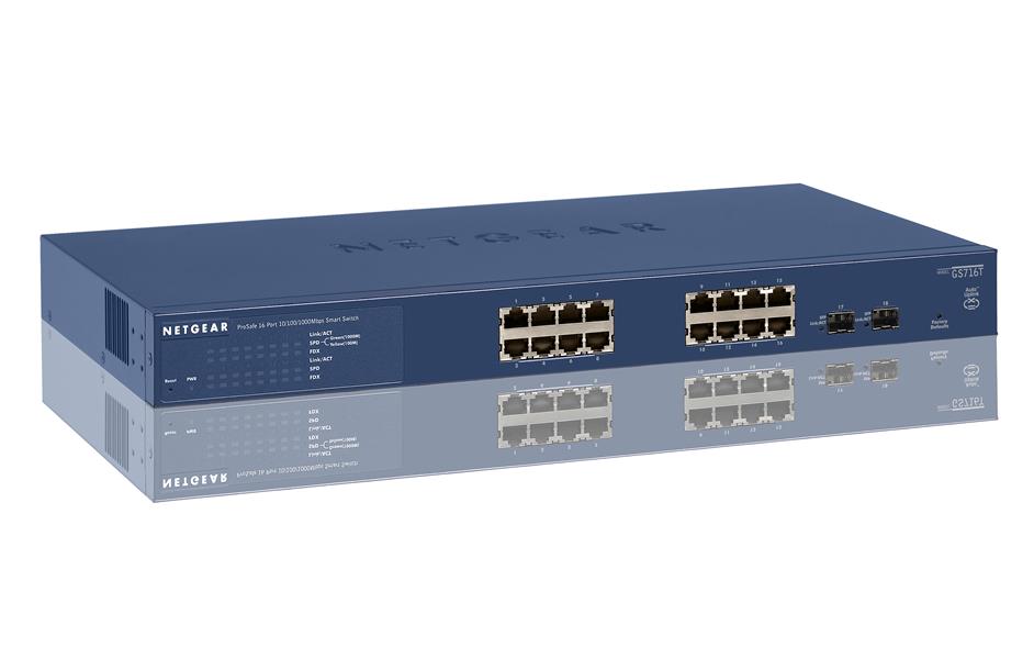 Netgear ProSAFE Smart Switch - GS716T - 16 Gigabit Ethernet poorten