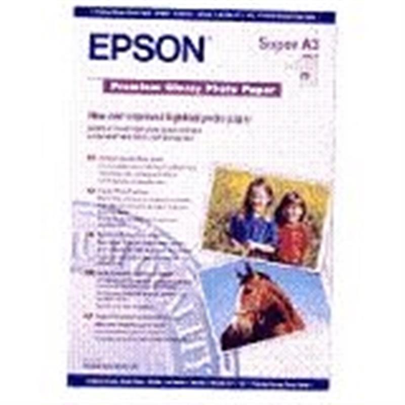 Epson Premium Glossy Photo Paper, DIN A3+, 250g/m², 20 Vel