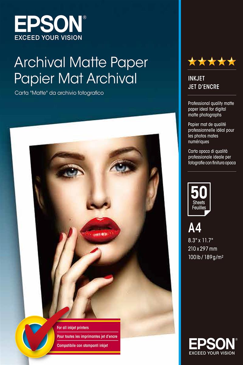 Epson Archival Matte Paper - A4 - 50 Vellen