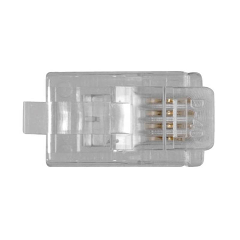 ACT RJ10 (4P/4C) modulaire connector voor platte kabel