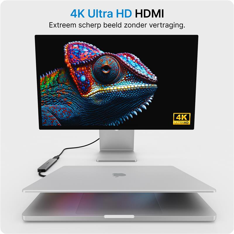 Voomy Connect H6 - 6 in 1 Hub - 4K HMDI - 100W USB-C