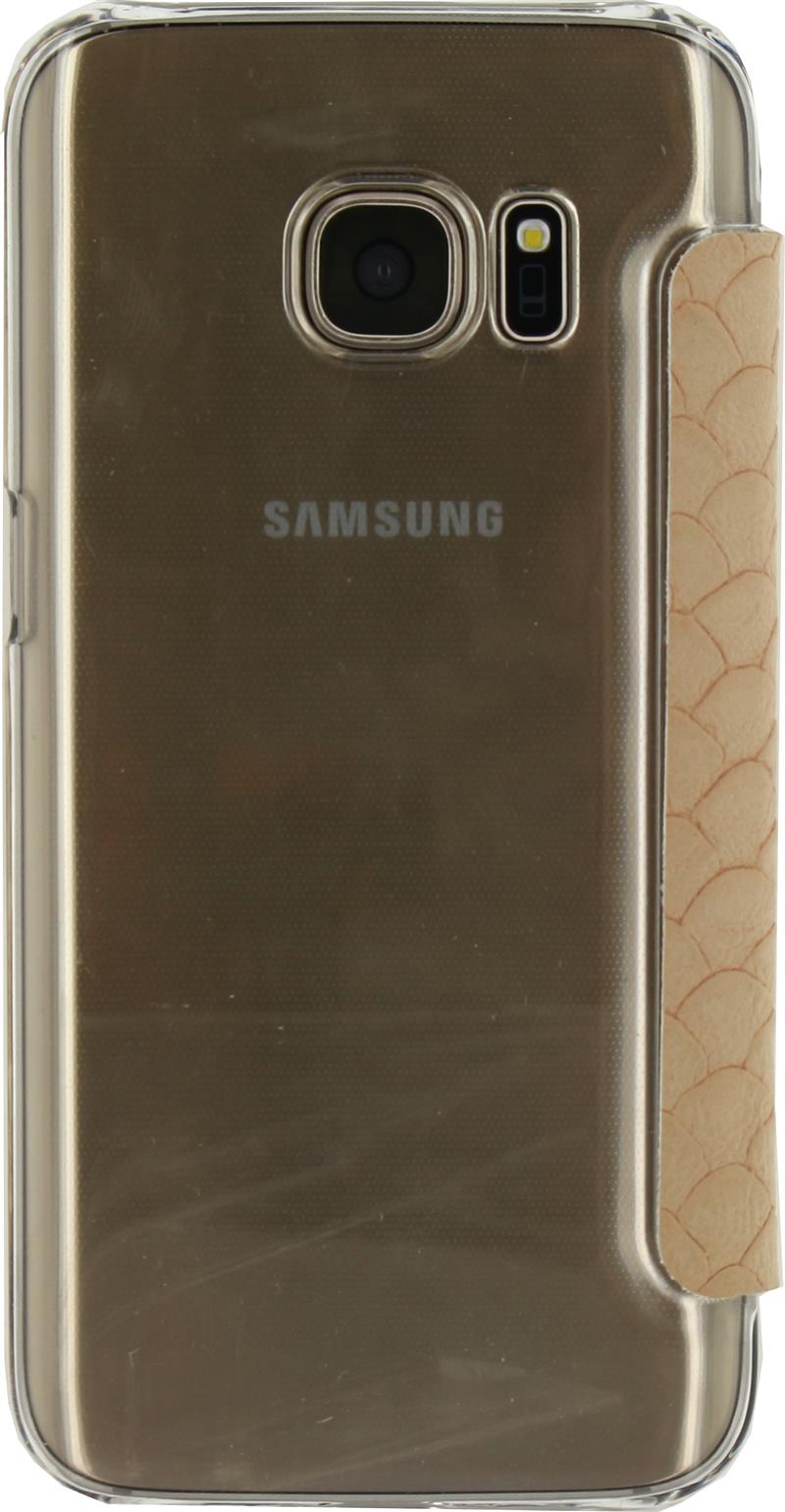 Mobilize Slim Booklet Samsung Galaxy S7 Soft Snake Creamy Rose
