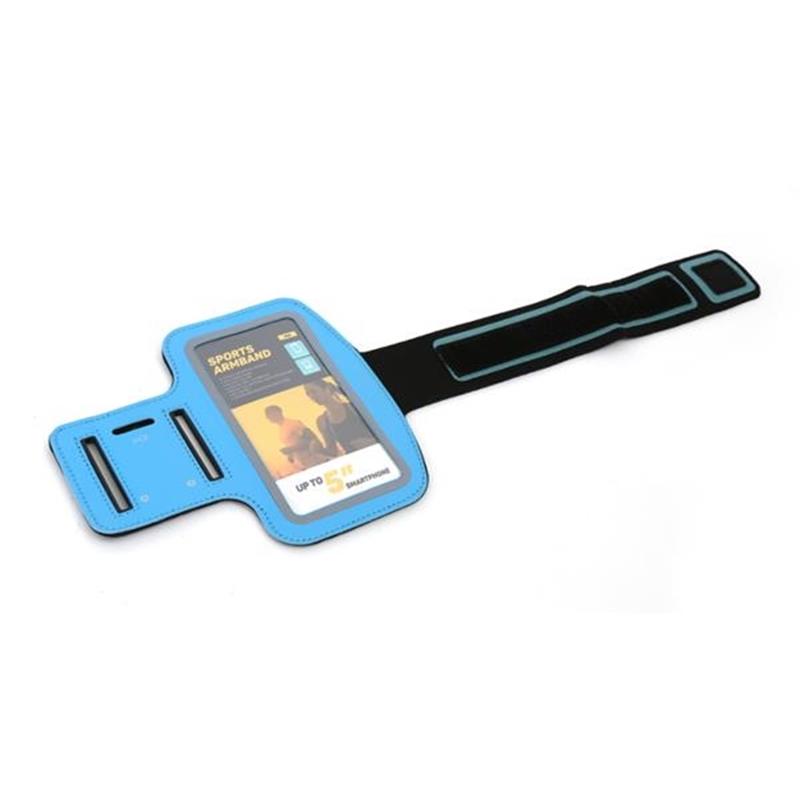 Platinet POSBL mobiele telefoon behuizingen 12,7 cm (5"") Armband doos Zwart, Blauw, Transparant