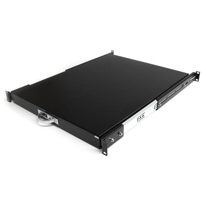 StarTech.com 1U 56cm Diepe Uitschuifbare Plank Serverrack Serverkast Zwart