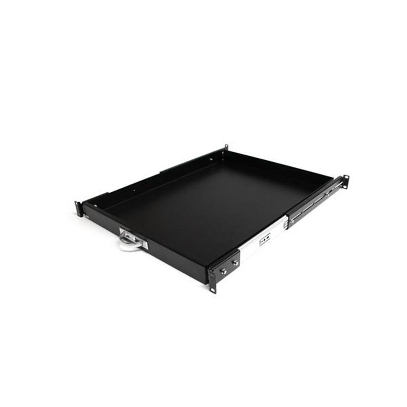 StarTech.com 1U 56cm Diepe Uitschuifbare Plank Serverrack Serverkast Zwart