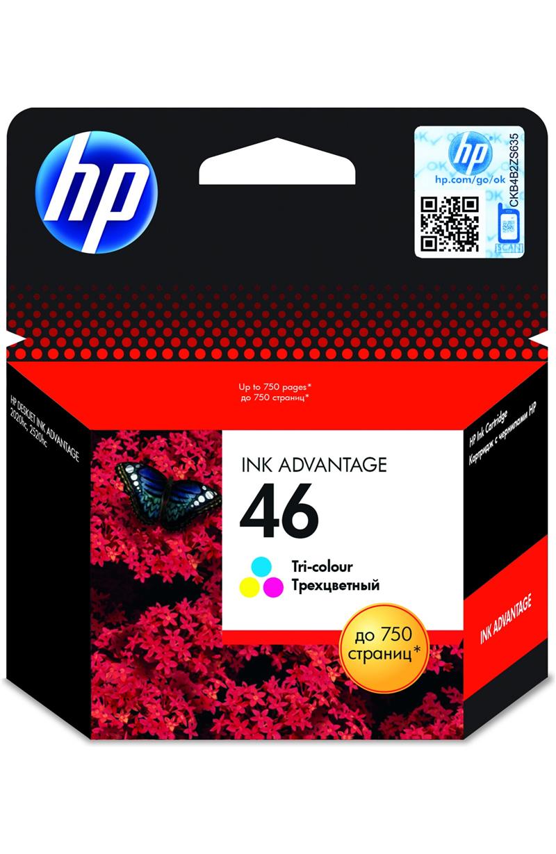 HP 46 Origineel Cyaan, Magenta, Geel 1 stuk(s)