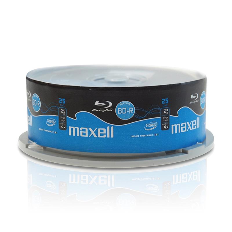MAXELL BLU-RAY BD-R 4X 25GB FULL INKJET PRINT CAKE*25 276071 00 TW multipack