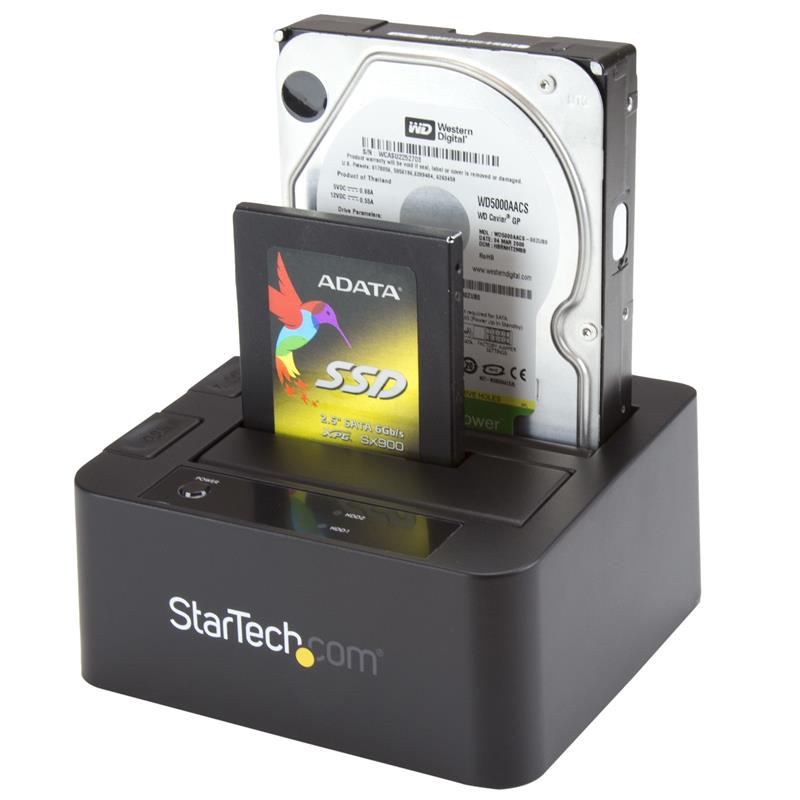 StarTech.com USB 3.0 / eSATA dubbel harde-schijf docking station met UASP voor 2,5/3,5 inch SATA SSD / HDD SATA 6 Gbps