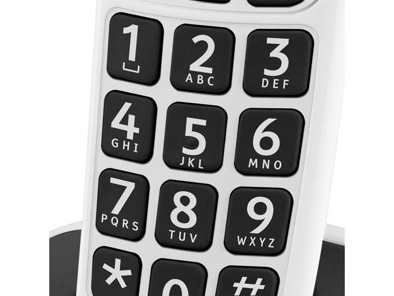 Doro PhoneEasy 100w DECT-telefoon Wit Nummerherkenning