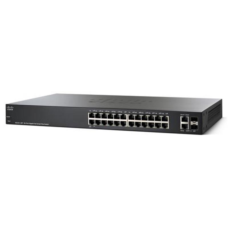 Cisco Small Business SG220-26P Managed L2 Gigabit Ethernet (10/100/1000) Power over Ethernet (PoE) Zwart