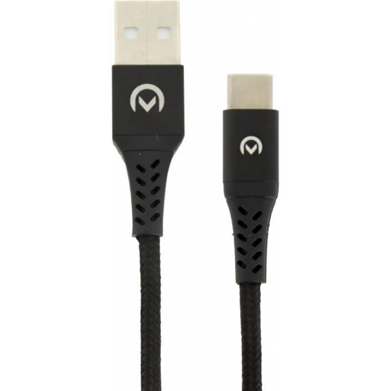 Mobilize Strong Nylon Cable USB to USB-C 20cm Black