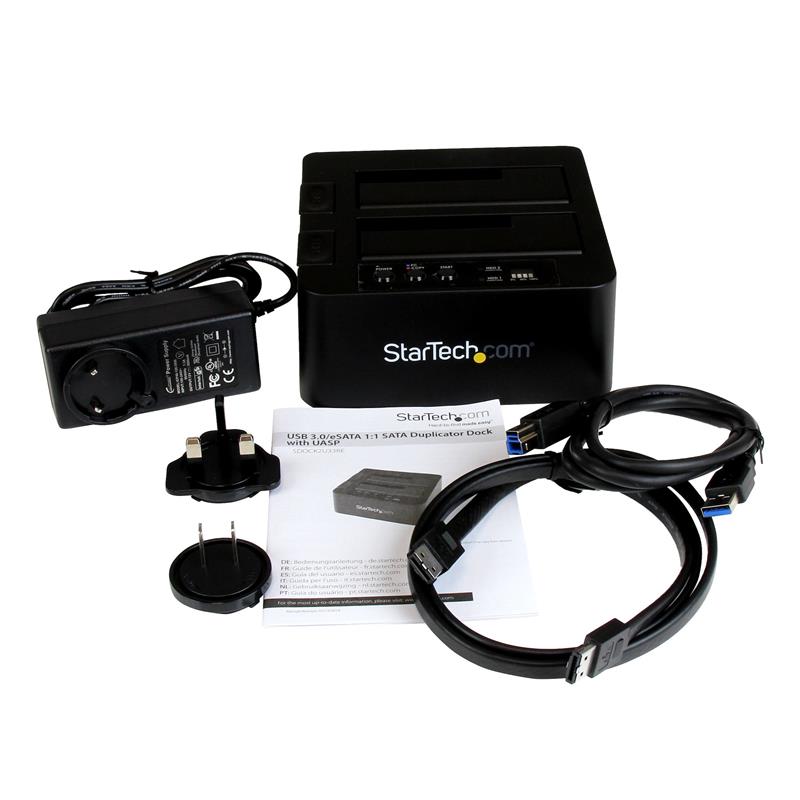 StarTech.com eSATA/USB 3.0 harde-schijfduplicatordock Standalone HDD-kloner met SATA 6 Gbps voor supersnelle duplicatie