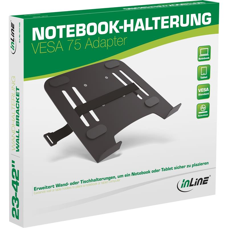 InLine Notebook Mount Holder with VESA 75 Adapter