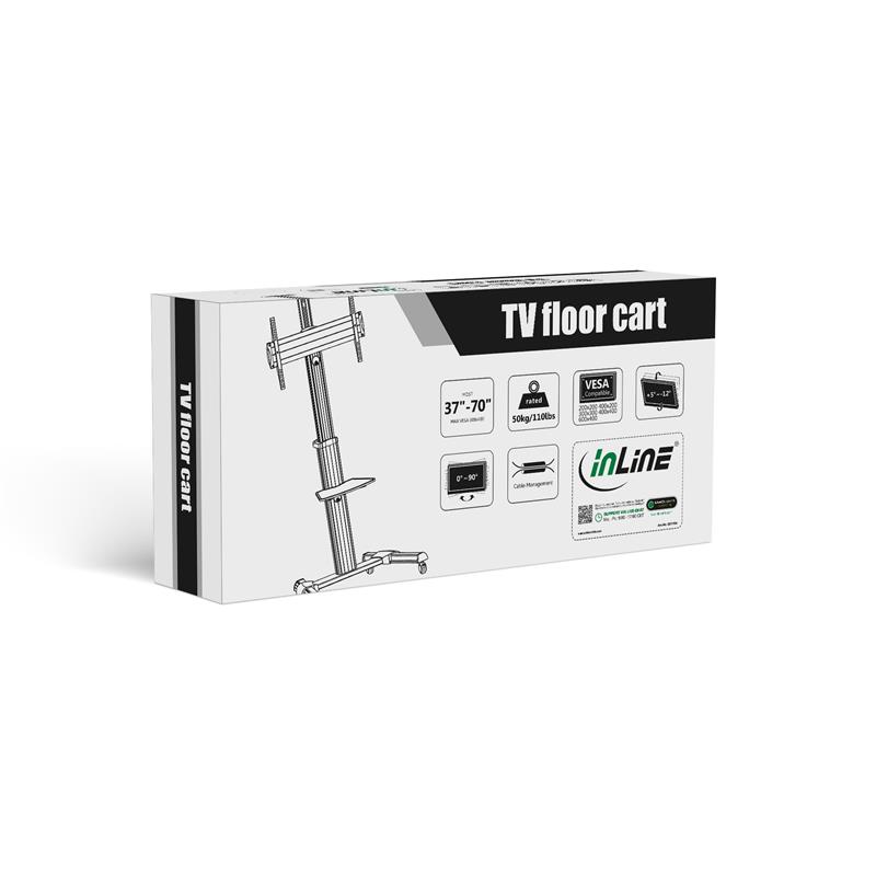 InLine Height Adjustable TV Cart for LED-TV 37-70 94-178cm max 50kg