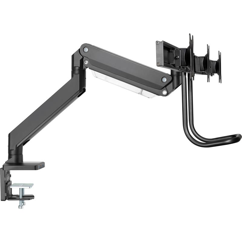 InLine Desktop mount with lifter and USB 3 0 movable for 3 Displays up to 27 max 3x6kg