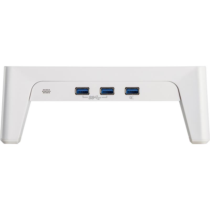 InLine Monitor Platform with 2x USB 3 2 Gen1 and QC3 charging ports 80mm max 15kg