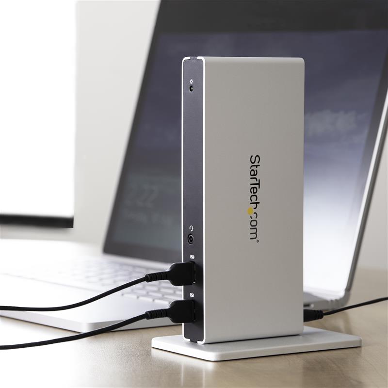 StarTech.com Dual-monitor USB 3.0 docking station met DVI en verticale standaard