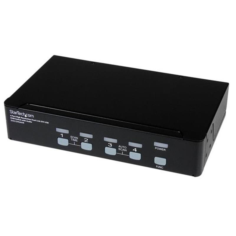 StarTech.com 4-poort Hoge-Resolutie USB DVI Dual-Link KVM-switch met Audio