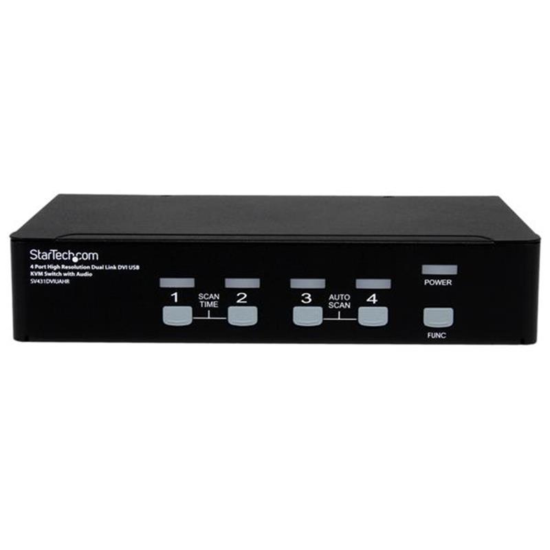 StarTech.com 4-poort Hoge-Resolutie USB DVI Dual-Link KVM-switch met Audio