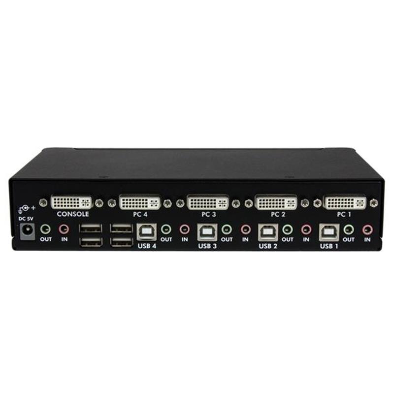 StarTech.com 4-poort Hoge-Resolutie USB DVI Dual-Link KVM-switch met Audio