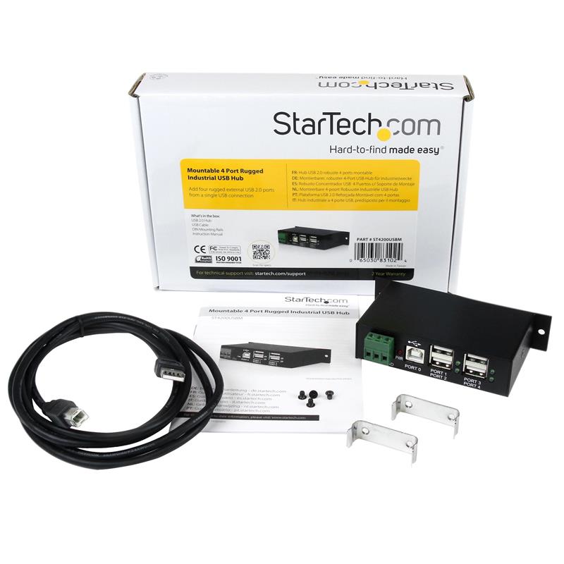 StarTech.com Monteerbare 4-poort Robuuste Industriële USB Hub