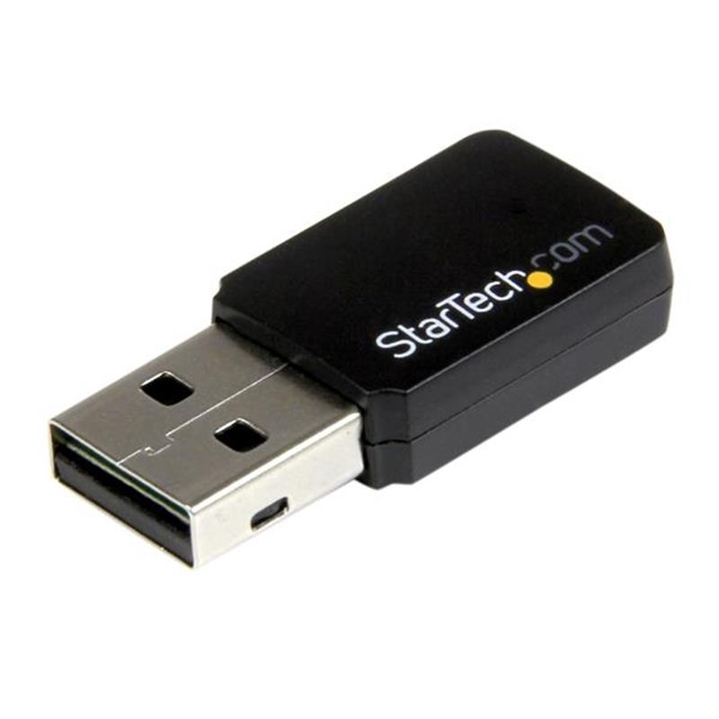 StarTech.com USB 2.0 AC600 mini-dubbelband draadloze-AC netwerkadapter 1T1R 802.11ac wifi-adapter