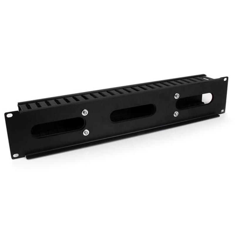 StarTech.com 2U horizontaal rack vingergoot kabelmanagement paneel met afdekking