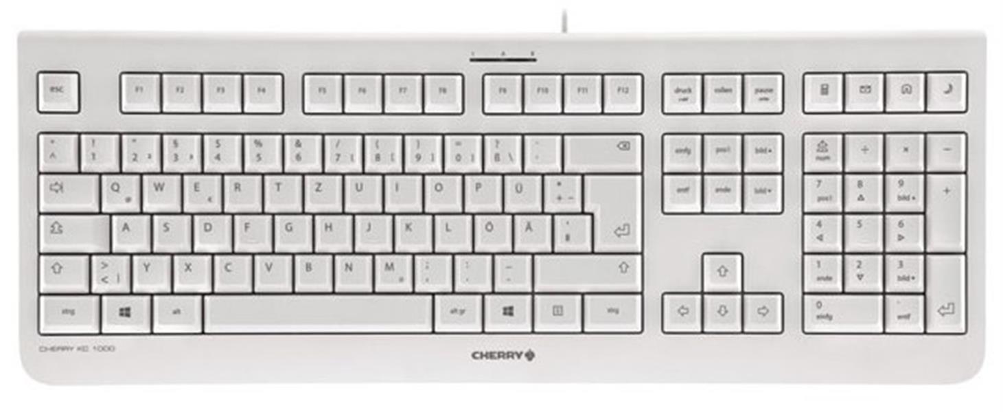 CHERRY KC 1000 toetsenbord USB Zwitsers Grijs