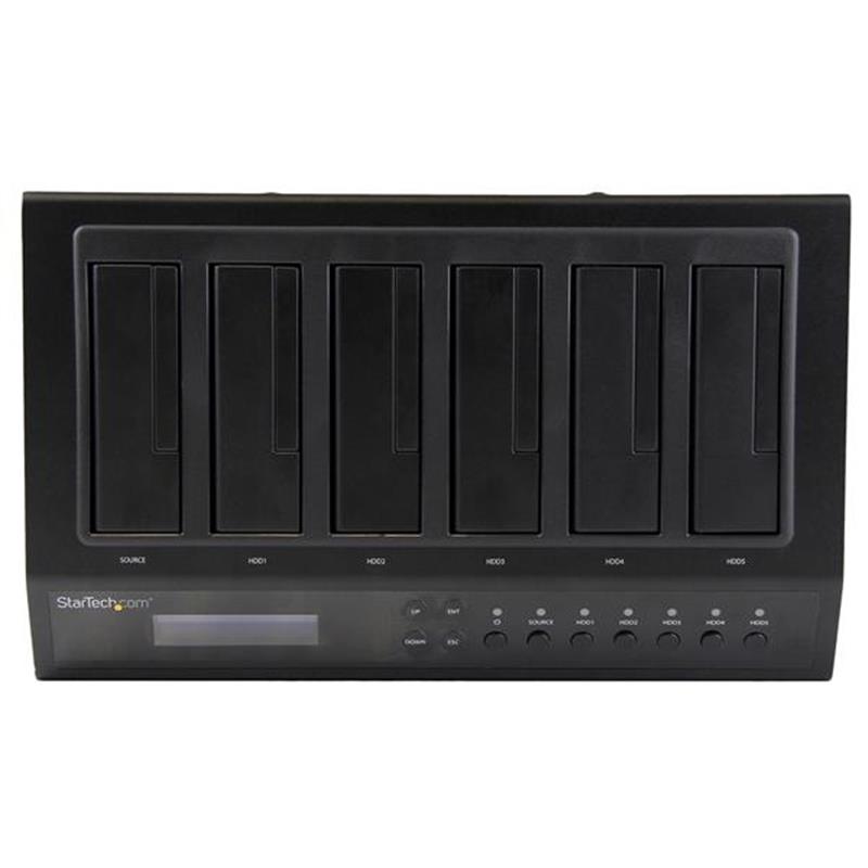 StarTech.com USB 3.0 / eSATA 6-bay harde-schijfduplicatordock 1:5 HDD-/SSD-kloner en -wisser