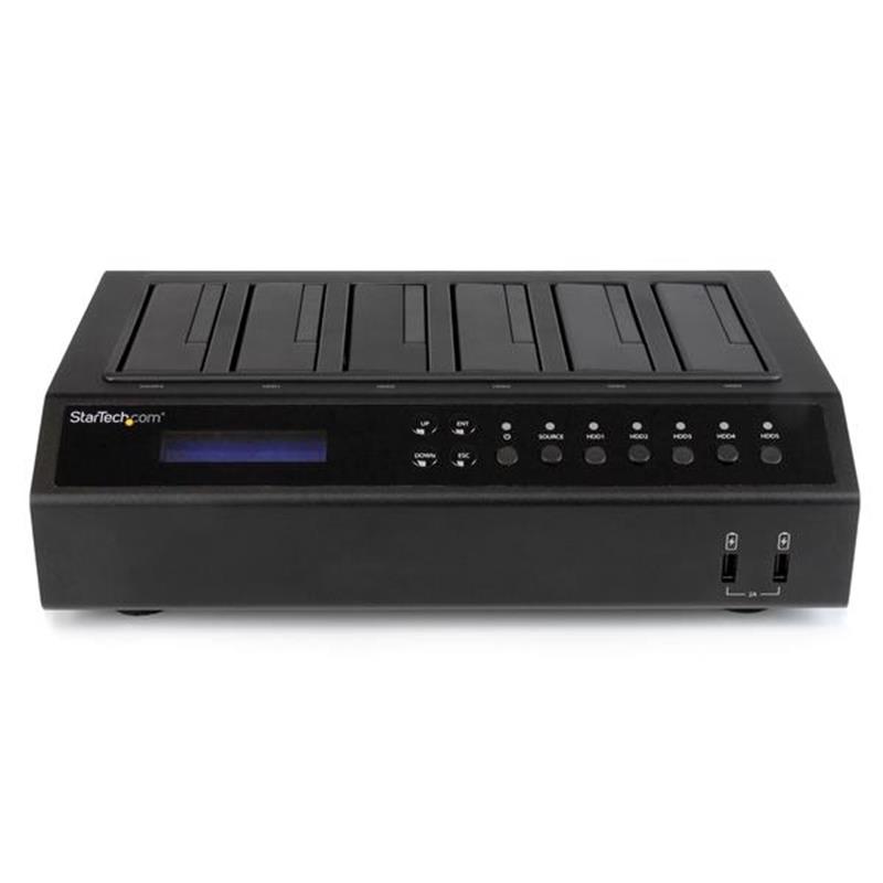 StarTech.com USB 3.0 / eSATA 6-bay harde-schijfduplicatordock 1:5 HDD-/SSD-kloner en -wisser