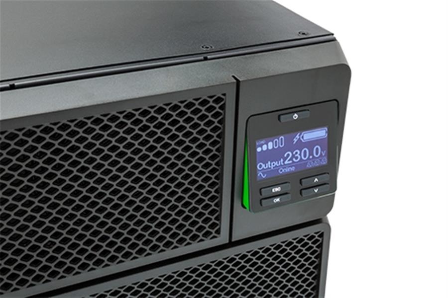 APC Smart-UPS On-Line 5000VA noodstroomvoeding hardwire 1 fase uitgang, rackmountable, Embedded NMC, 208V/230V