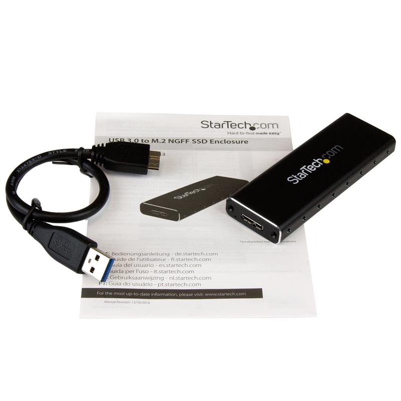 StarTech.com M.2 naar SATA externe SSD-behuizing USB 3.0 met UASP externe behuizing