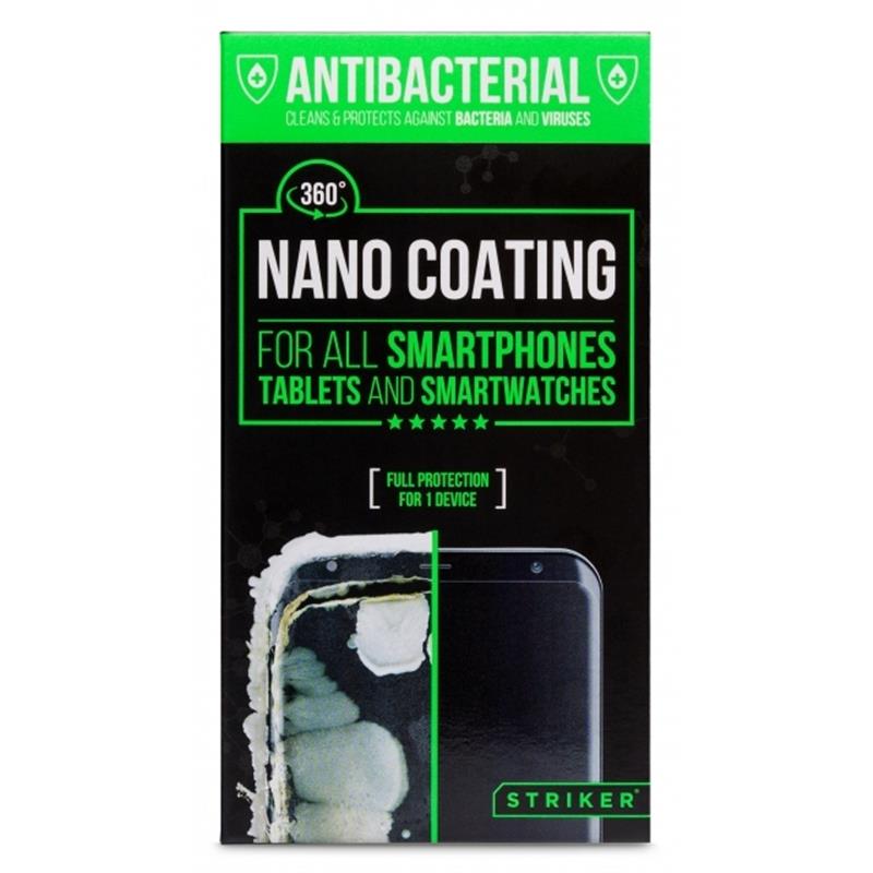 Striker Antibacterial Nano Coating voor o a Smartphone en Tablets
