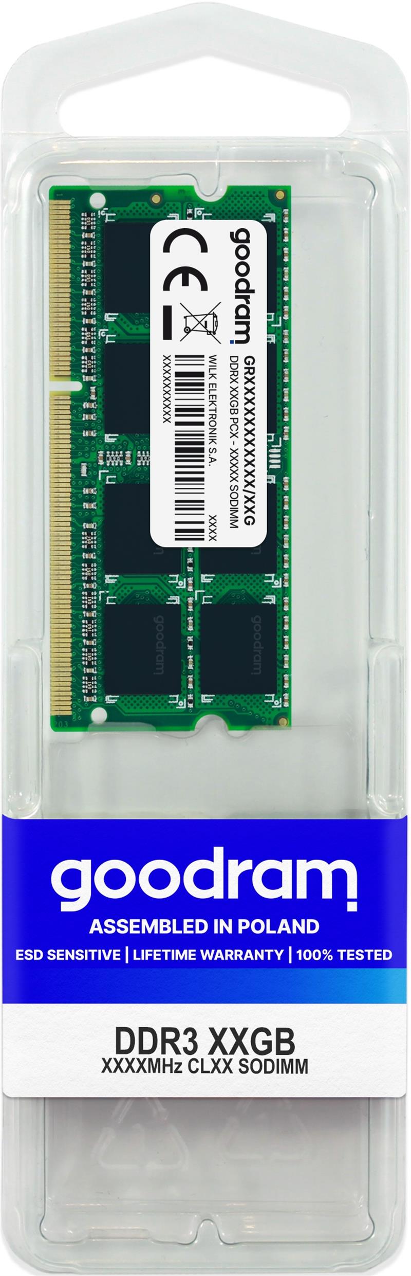 Goodram GR1600S3V64L11/2G geheugenmodule 2 GB 1 x 2 GB DDR3 1600 MHz
