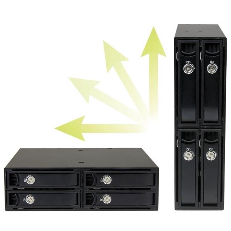 StarTech.com 4-bay mobile rack backplane voor 2,5 inch SATA-/SAS-schijven