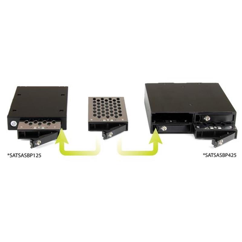 StarTech.com 4-bay mobile rack backplane voor 2,5 inch SATA-/SAS-schijven