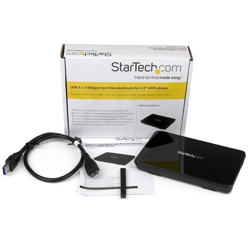 StarTech.com USB 3.1 (10 Gbps) gereedschapsloze behuizing voor 2,5 inch SATA-schijven