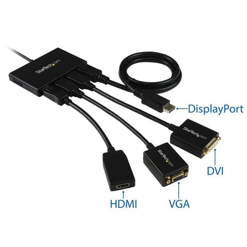 StarTech.com DisplayPort naar DisplayPort multi-monitor splitter 4 poorts MST Hub