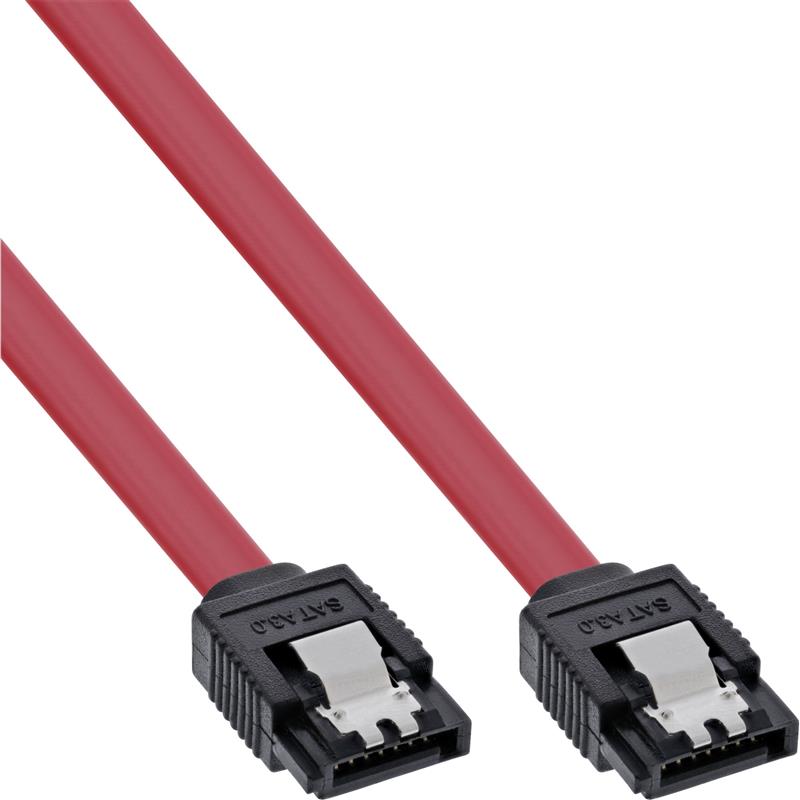 InLine SATA 6Gb s kabel met vergrendeling 0 5m
