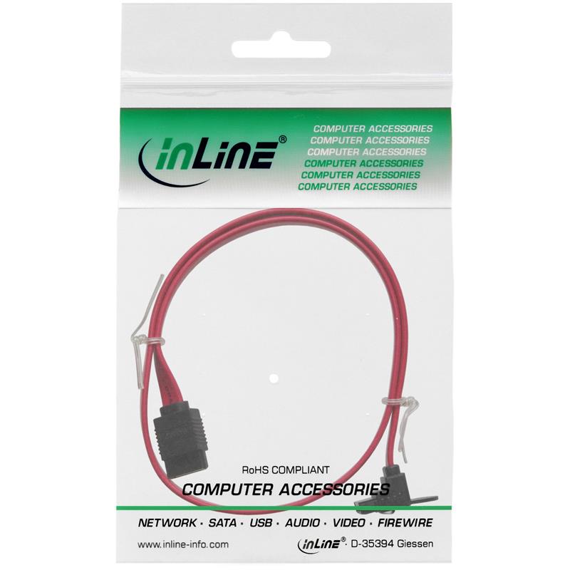 InLine SATA 6Gb s kabel met vergrendeling haaks 0 5m