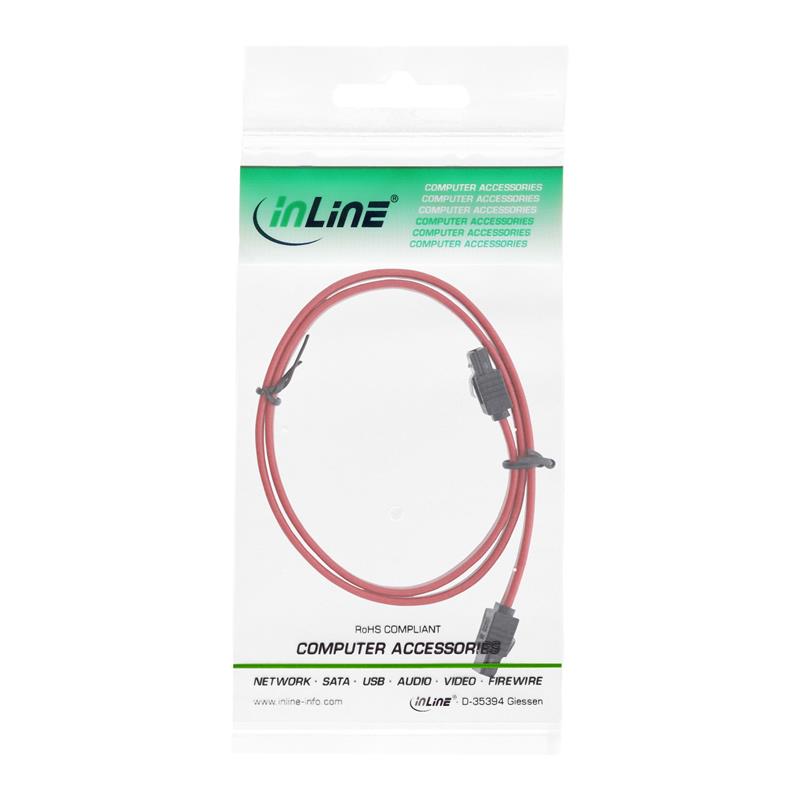 InLine SATA kabel met vergrendeling 0 7m